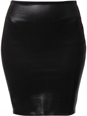 LAgence юбка-карандаш из искусственной кожи L'Agence. Цвет: черный