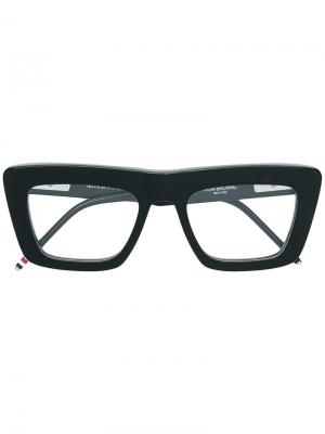 Square glasses Thom Browne Eyewear. Цвет: черный