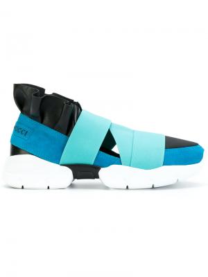 Ruffled slip-on sneakers Emilio Pucci. Цвет: синий