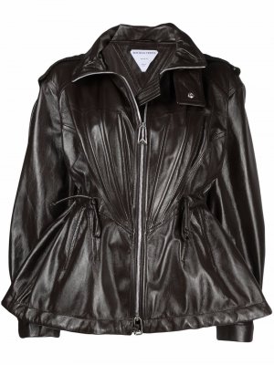Куртка с капюшоном Bottega Veneta. Цвет: коричневый