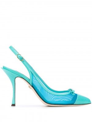 Сетчатые туфли с ремешком на пятке Dolce & Gabbana. Цвет: синий