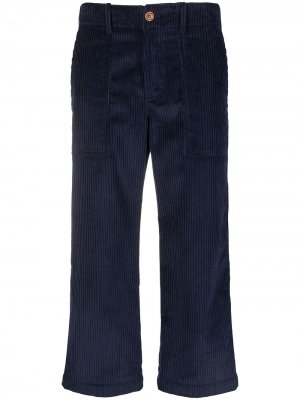 Укороченные вельветовые брюки Jejia. Цвет: синий