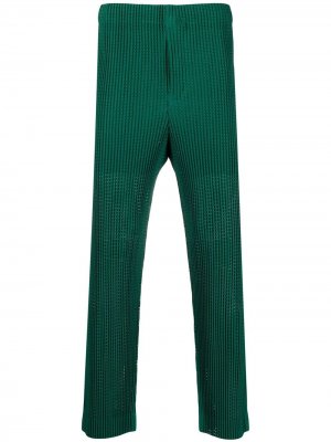 Трикотажные брюки кроя слим Homme Plissé Issey Miyake. Цвет: зеленый