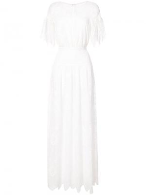 Вечернее платье Nanette Zac Posen. Цвет: белый