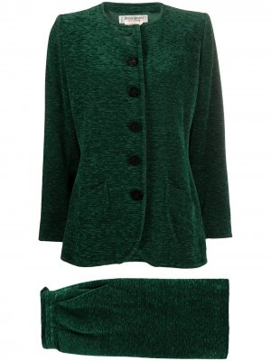 Меланжевый костюм с юбкой Yves Saint Laurent Pre-Owned. Цвет: зеленый