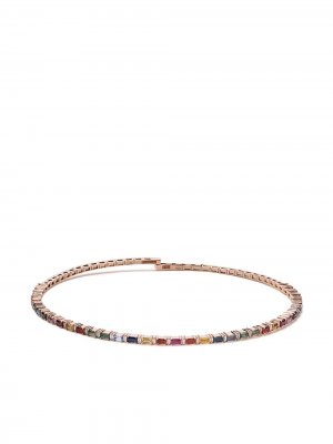 Золотой чокер Rainbow с бриллиантами и сапфирами Suzanne Kalan. Цвет: розовый