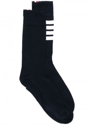 Тонкие носки с 4 полосками Thom Browne. Цвет: синий
