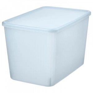 Ящик для хранения  RYKTA с крышкой, прозрачный 24x36x23 см/14,5 л IKEA
