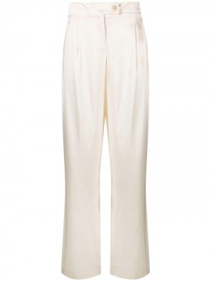 Драпированные брюки с завышенной талией ALESSIA SANTI. Цвет: нейтральные цвета