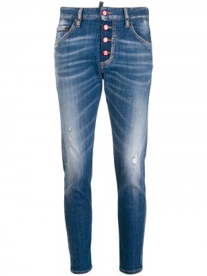 Укороченные джинсы Dsquared2. Цвет: синий