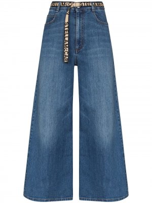 Широкие джинсы с поясом Stella McCartney. Цвет: синий