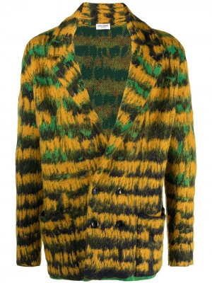 Двубортный пиджак Saint Laurent. Цвет: зеленый