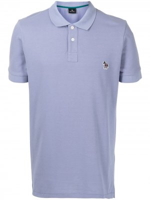 Рубашка поло с вышитым логотипом PS Paul Smith. Цвет: фиолетовый