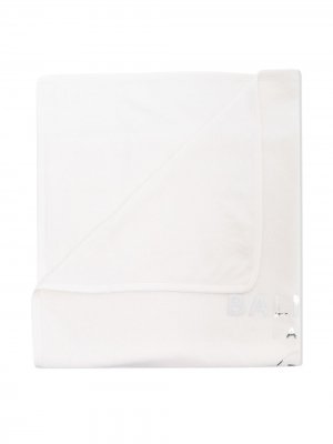 Кашемировое одеяло с логотипом Balmain Kids. Цвет: нейтральные цвета