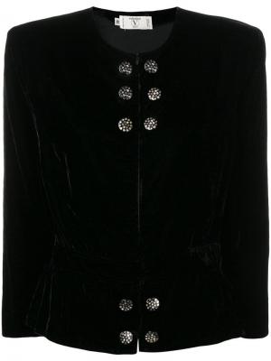 Облегающая куртка Valentino Pre-Owned. Цвет: черный