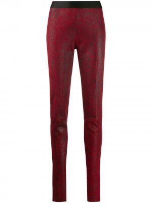 Фактурные легинсы Ann Demeulemeester. Цвет: красный