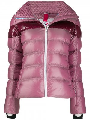 Лыжная куртка с контрастной полоской Rossignol. Цвет: розовый