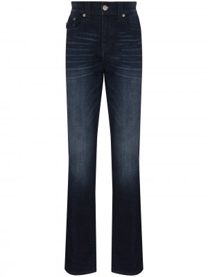 Прямые джинсы средней посадки True Religion. Цвет: синий