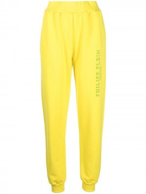 Спортивные брюки с логотипом Philipp Plein. Цвет: желтый