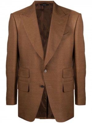 Однобортный пиджак TOM FORD. Цвет: коричневый
