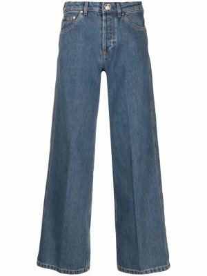 Укороченные джинсы широкого кроя LANVIN. Цвет: синий