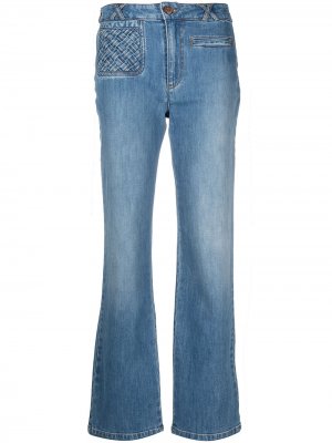 Укороченные джинсы прямого кроя See by Chloé. Цвет: синий