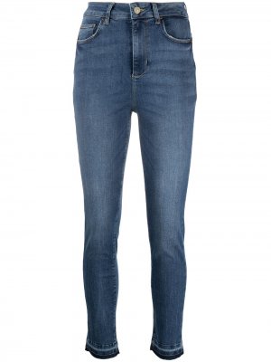 Укороченные джинсы скинни LIU JO. Цвет: синий