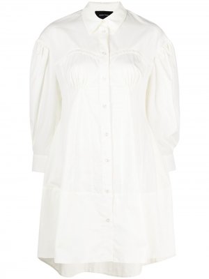Платье-рубашка с корсетом Simone Rocha. Цвет: нейтральные цвета