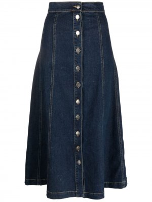 LAutre Chose джинсовая юбка миди на пуговицах L'Autre. Цвет: синий