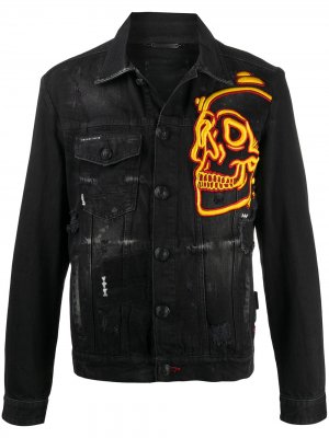 Джинсовая куртка Philipp Plein. Цвет: черный