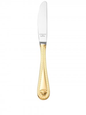 Позолоченный десертный нож с декором Medusa Versace Home. Цвет: золотистый
