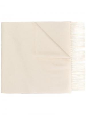 Широкий шарф тканого дизайна N.Peal. Цвет: нейтральные цвета