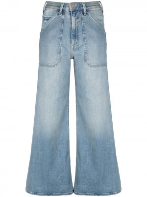 Широкие джинсы с завышенной талией MOTHER. Цвет: синий