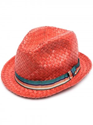 Соломенная шляпа PAUL SMITH. Цвет: оранжевый