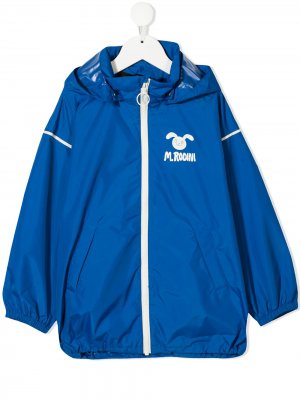 Куртка на молнии с нашивкой-логотипом Mini Rodini. Цвет: синий