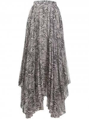 Плиссированная юбка с зебровым принтом Isabel Marant. Цвет: белый