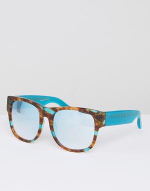 Черепаховые солнцезащитные очки с затемненными стеклами  Jade Matthew Williamson. Цвет: синий