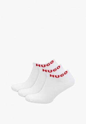 Носки 3 пары Hugo. Цвет: белый