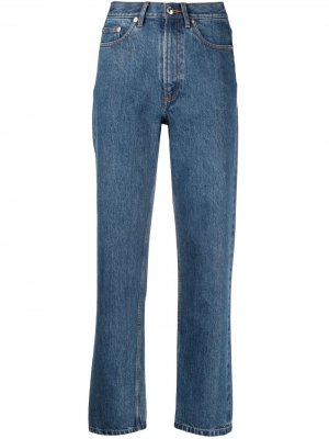 Прямые джинсы с завышенной талией A.P.C.. Цвет: синий
