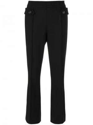 Укороченные расклешенные брюки Prada. Цвет: черный
