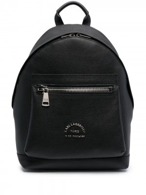 Рюкзак с логотипом Karl Lagerfeld. Цвет: черный