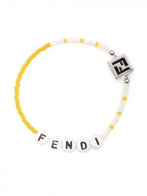 Браслет с логотипом Fendi. Цвет: белый