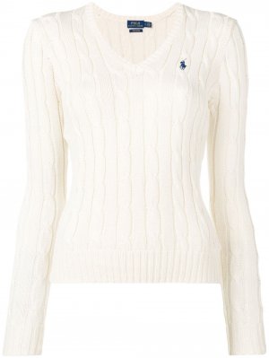 Пуловер фактурной вязки Polo Ralph Lauren. Цвет: нейтральные цвета