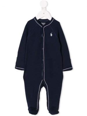 Пижама с вышивкой логотипа Ralph Lauren Kids. Цвет: синий