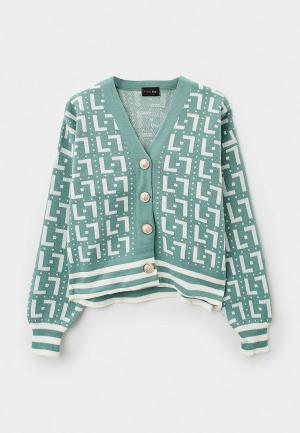 Кардиган Pink Kids. Цвет: бирюзовый