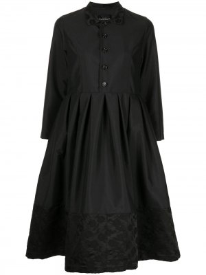 Платье-рубашка с цветочной вышивкой Comme Des Garçons Tricot. Цвет: черный