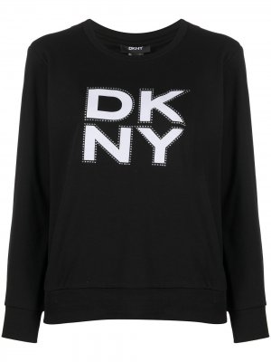 Толстовка с логотипом DKNY. Цвет: черный