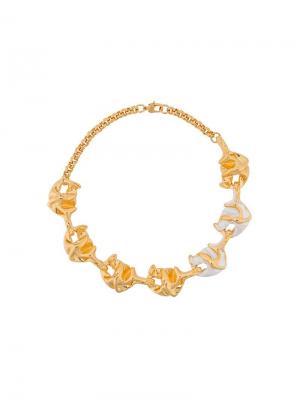 Массивное ожерелье Lily Marni. Цвет: золотистый