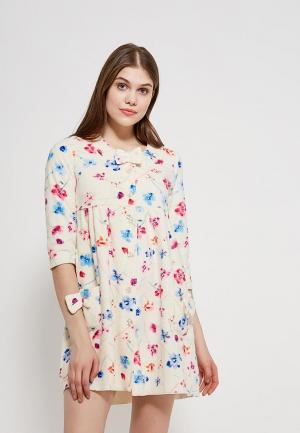 Халат домашний Cleo. Цвет: бежевый