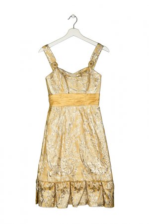 Платье BADGLEY MISCHKA. Цвет: золотой